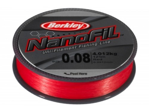 Леска Berkley NanoFil Red 125м 0,10мм 5,732кг